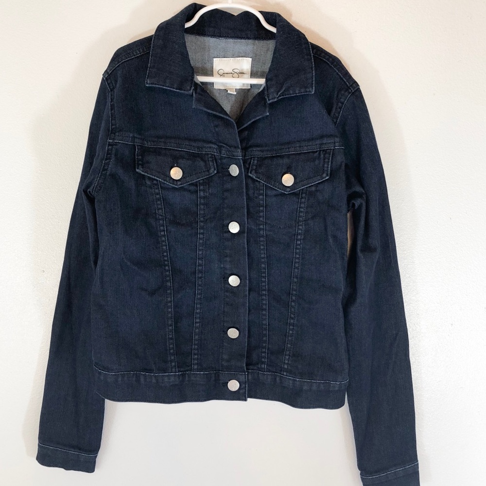 Jessica Simpson Dark Denim Button Up Jacket